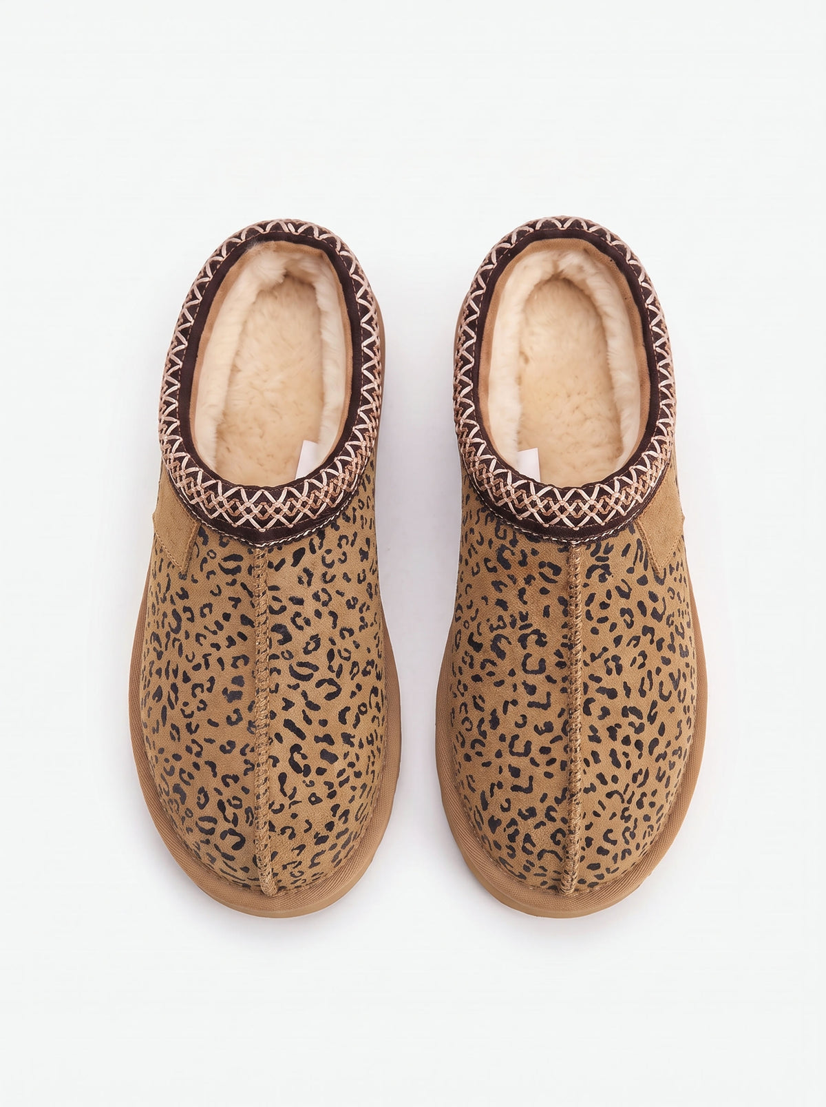 The Milan Clog — Leopard Print (Small), top view