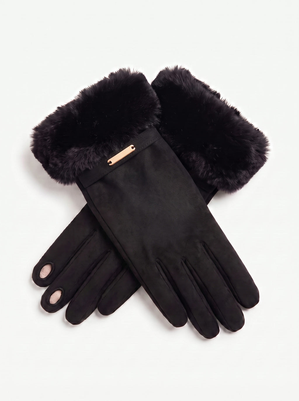 The Paris Glove — Black, open fingertips