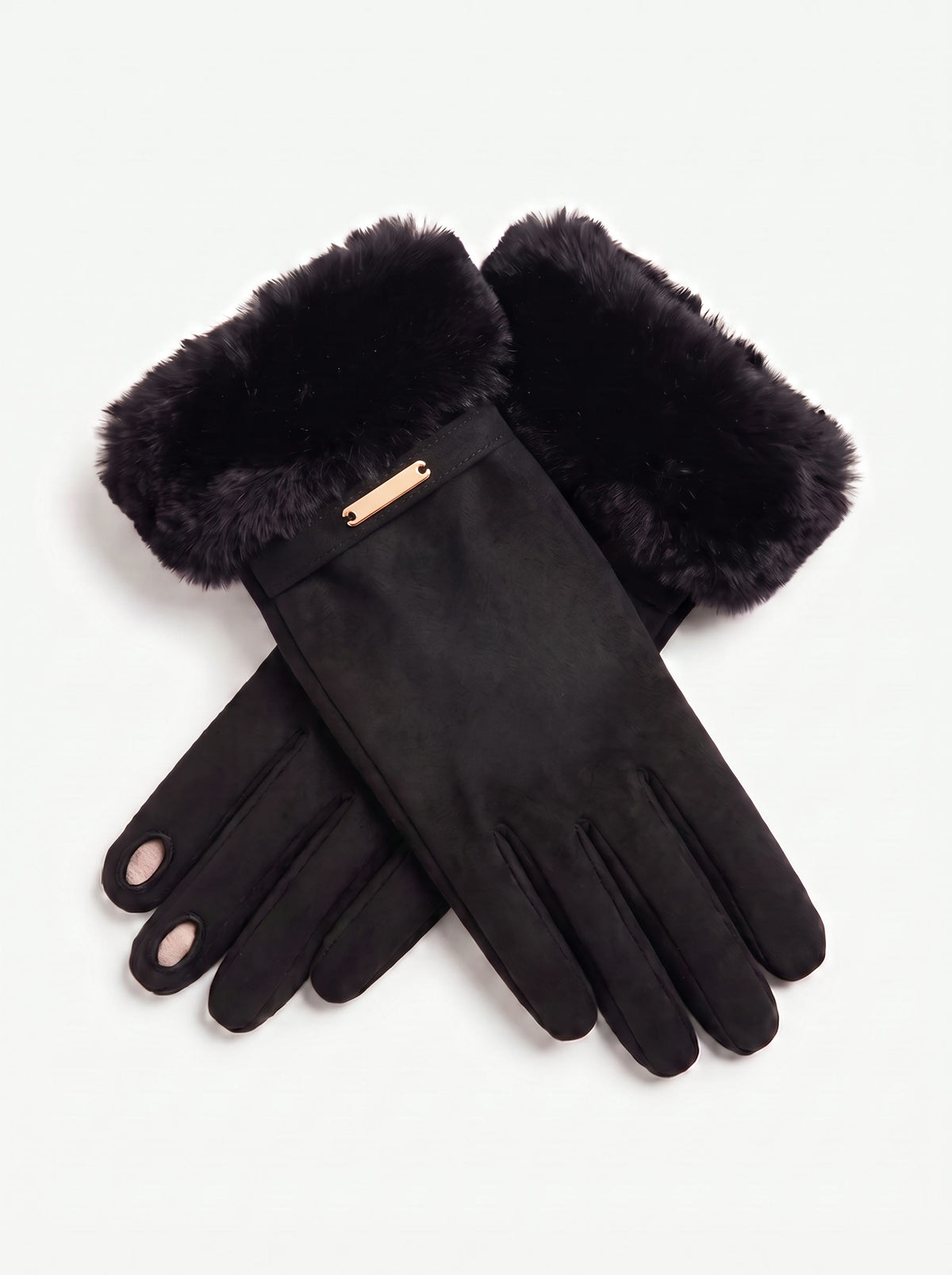 The Paris Glove — Black, open fingertips
