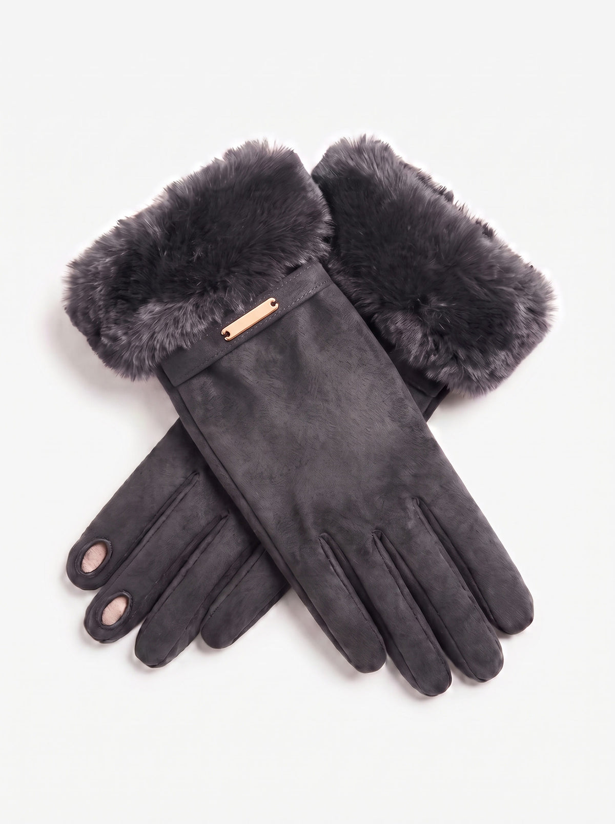 The Paris Glove — Gray, open fingertips