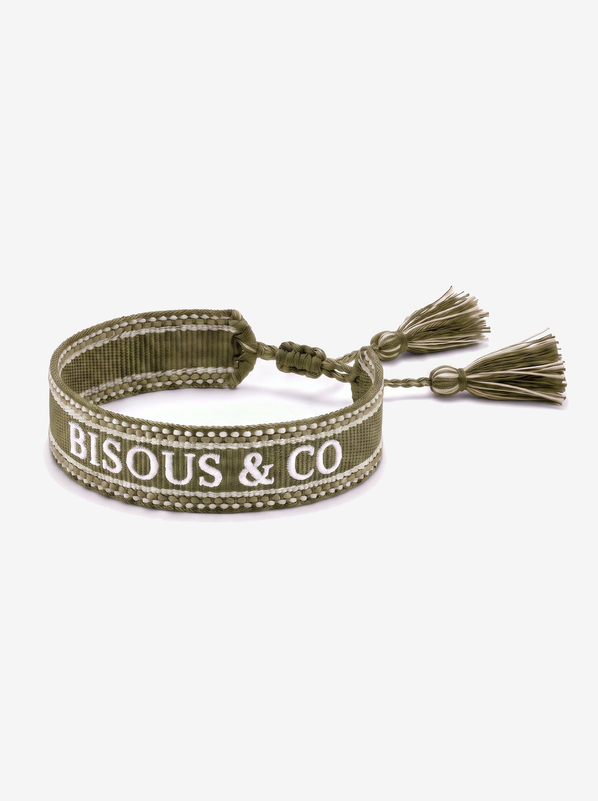 The Paris Bracelet — Olive Green, knot on the right