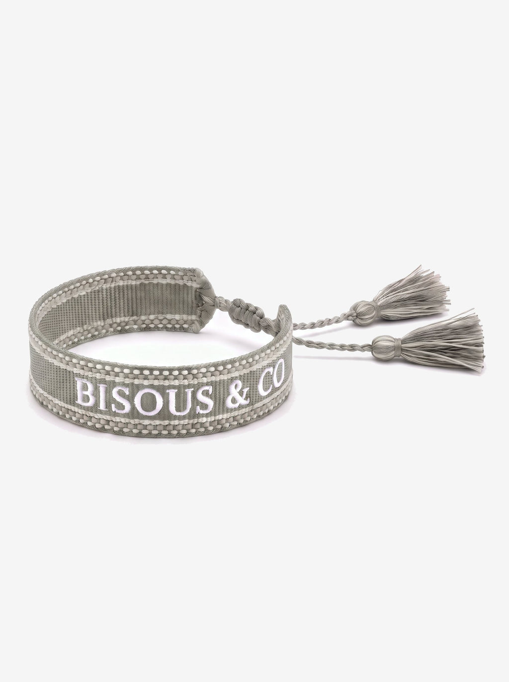 The Paris Bracelet — Light Gray, knot on the right