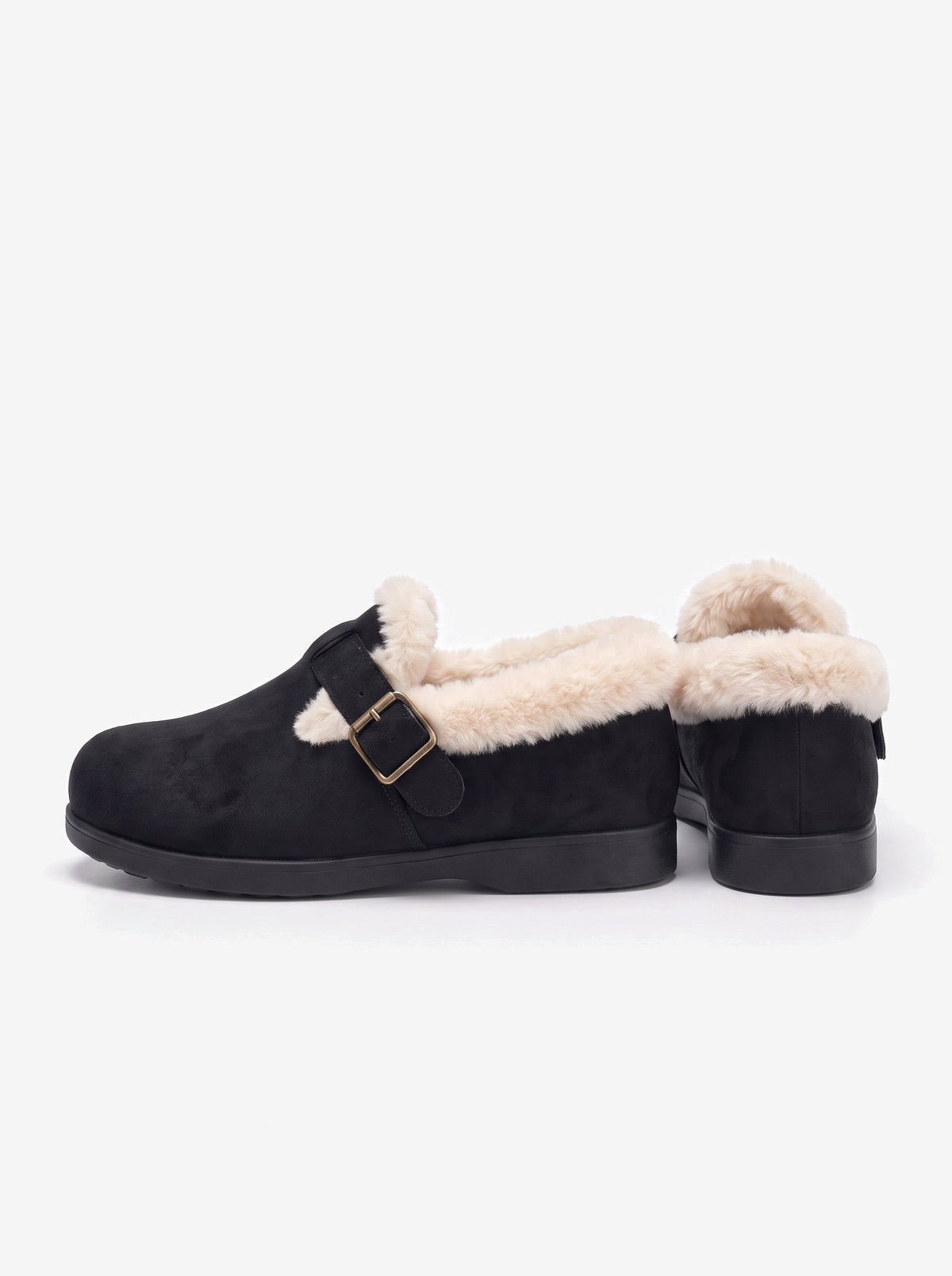 The Courchevel Clog, Black, side view with the closed back