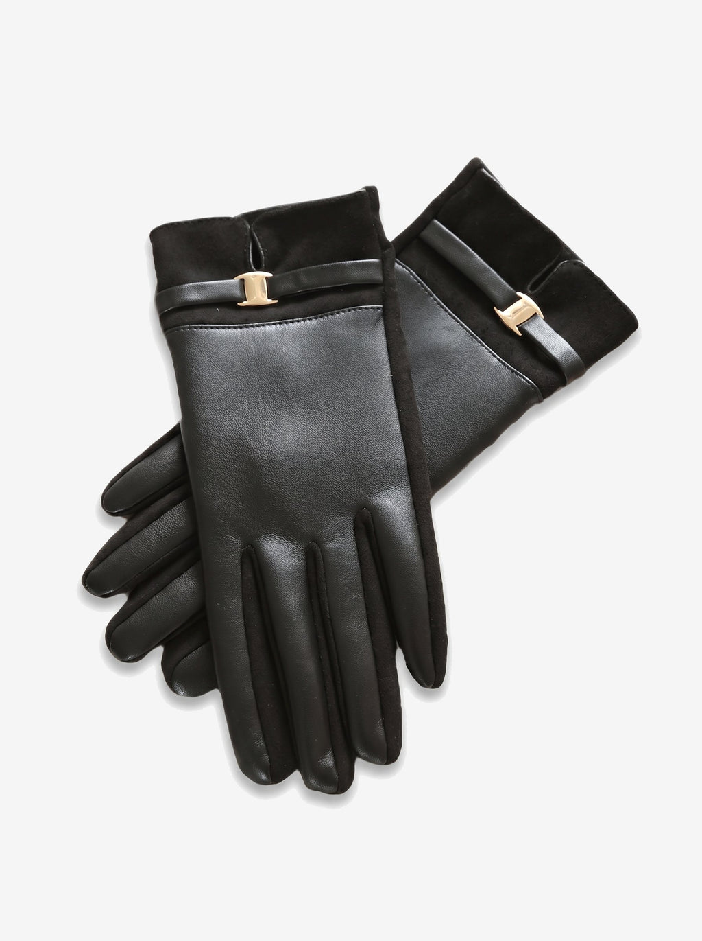 The Courchevel Glove — Black, buckle detail