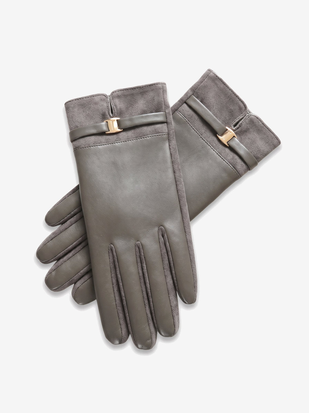 The Courchevel Glove — Gray, buckle detail