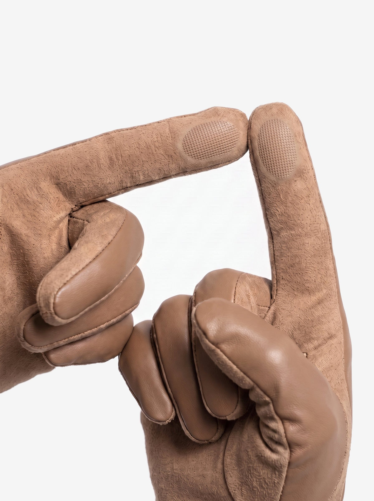 The Courchevel Glove — Khaki, touchscreen fingertips